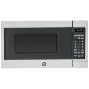 Micro Ondas de Bancada em Aço Inoxidável 19L com 6 Programas, 110V 700W, GE, Prata