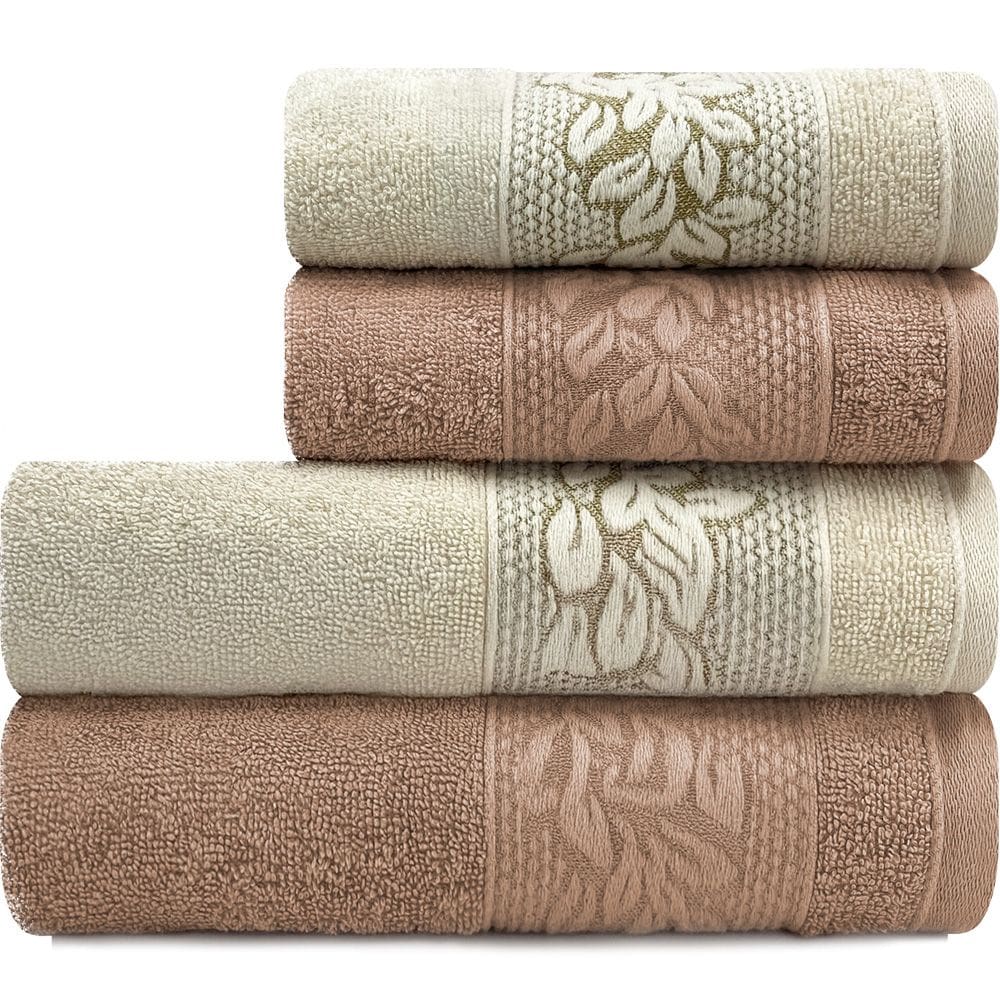 Toalhas de Banho e Rosto 100% Algodão Kit com 4 peças Karsten Provence - Emcompre