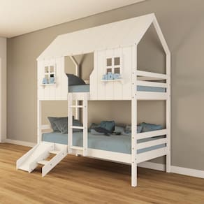 Beliche Casinha Encantada Com Kit Escada/Escorregador Branco