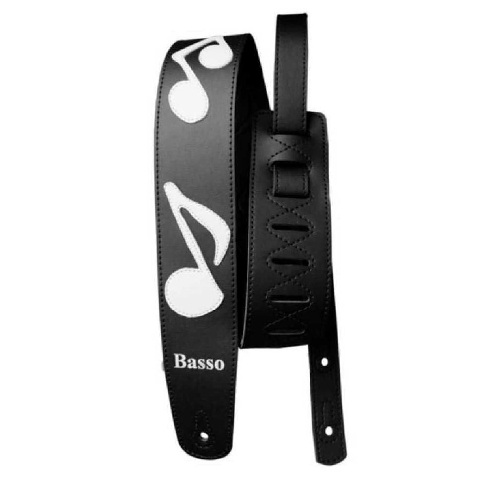 Correia Basso Nm Preto C/nota Musical Branco [F108]
