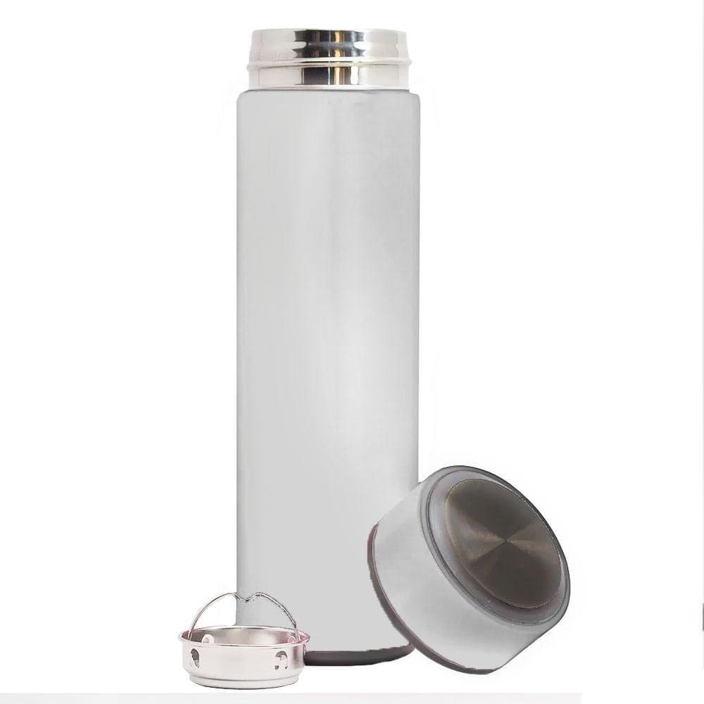 Garrafa Térmica Inox 500ml Quente Frio Tampa Branco Nº14