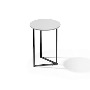 Mesa Canto Decorativo Redonda Industrial Jade