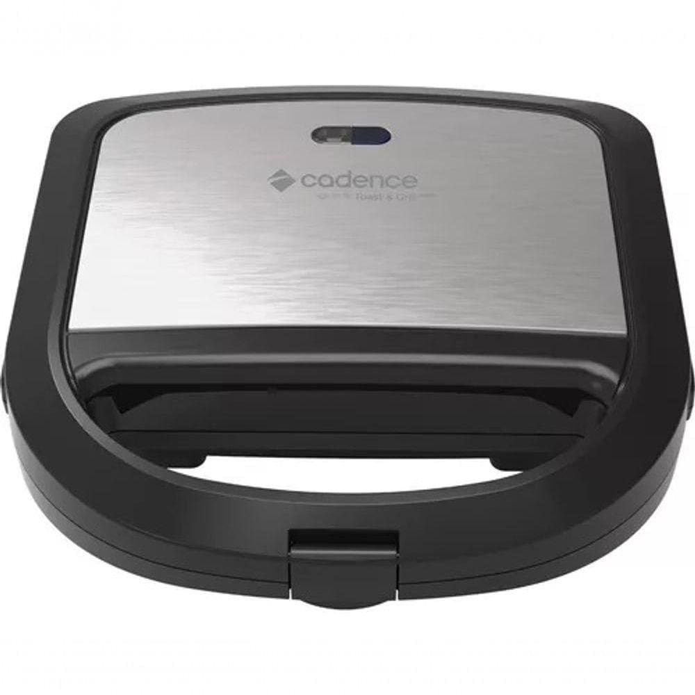 Sanduicheira Elétrica Cadence Toast E Grill Prime Inox Inox/preto 110V