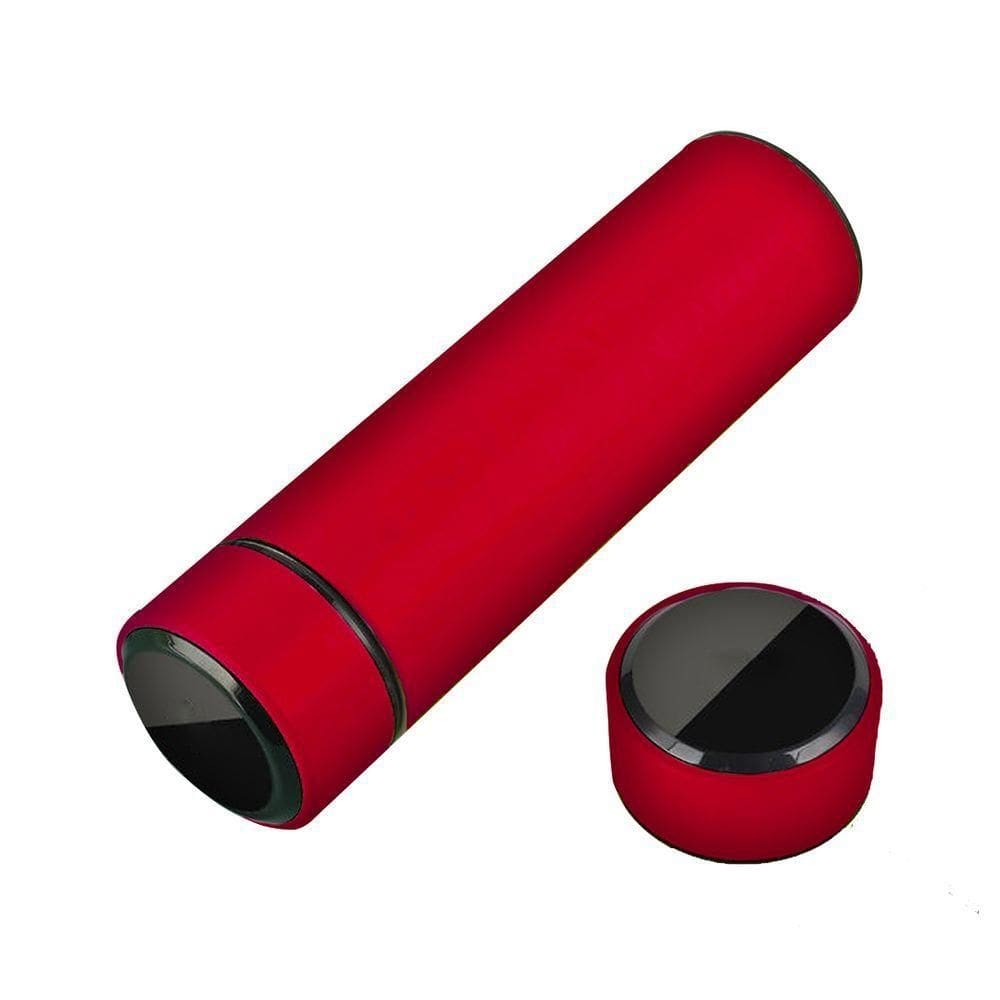 Garrafa Térmica Inox 500ml Quente Frio Tampa Vermelho Nº7