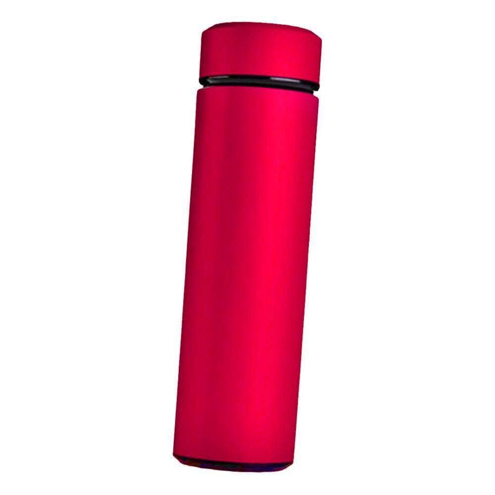 Garrafa Térmica Inox 500ml Quente Frio Tampa Vermelho Nº2