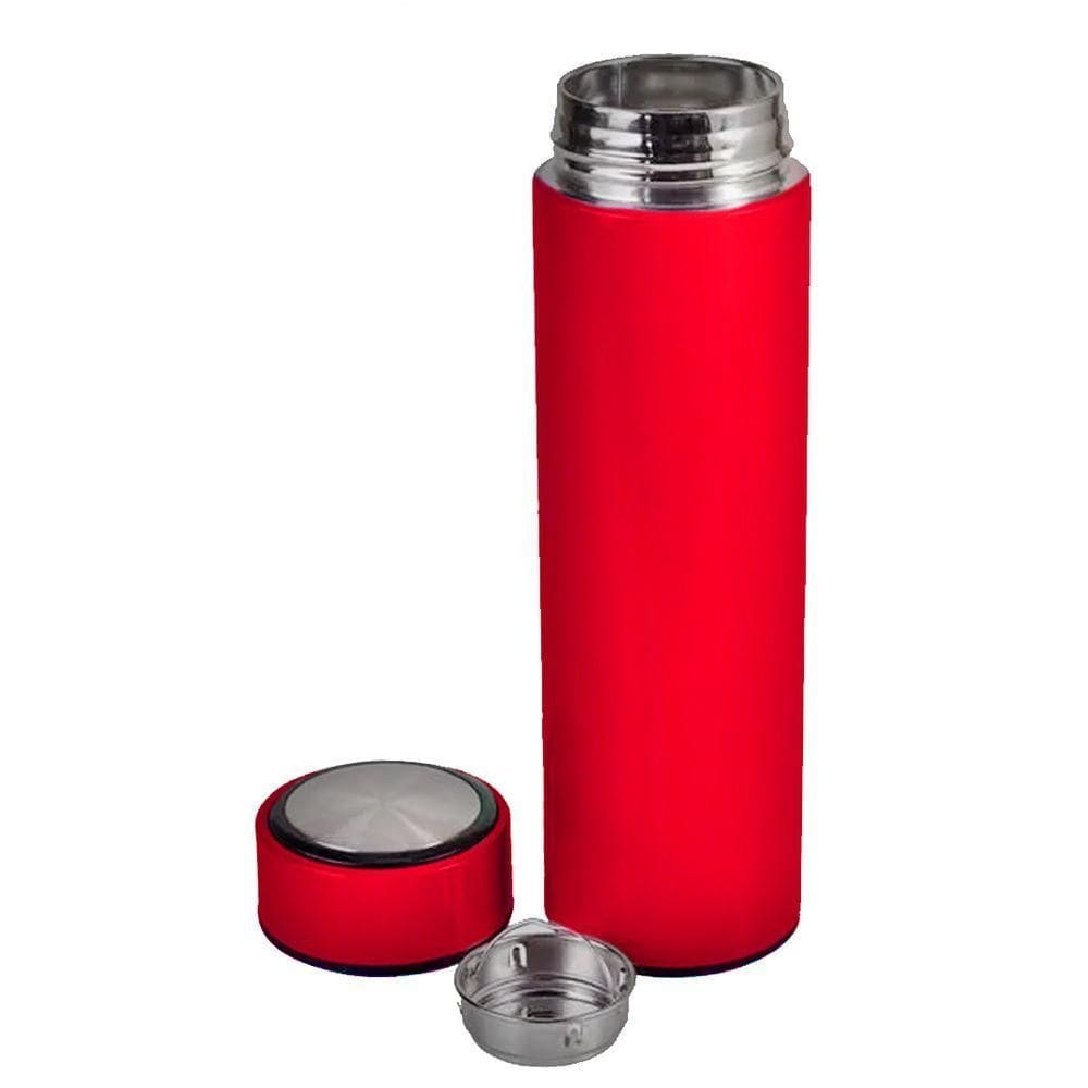 Garrafa Térmica Inox 500ml Quente Frio Tampa Vermelho Nº3