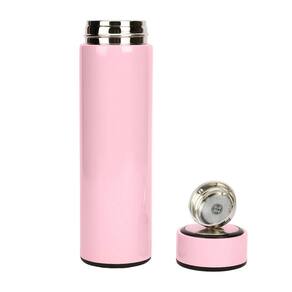 Garrafa Térmica Inox 500ml Quente Frio Tampa Rosa Nº7
