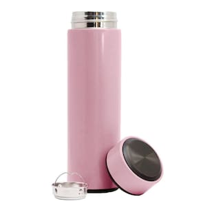 Garrafa Térmica Inox 500ml Quente Frio Tampa Rosa Nº11
