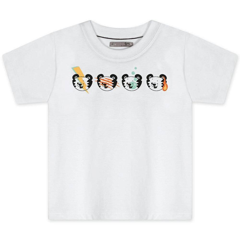 Camiseta Manga Curta Tigor T Tigre Baby Elementos Branca