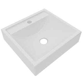 Cuba Pia Quadrada para Banheiro Branca 40x10x38cm BN3600 Tecnomobili