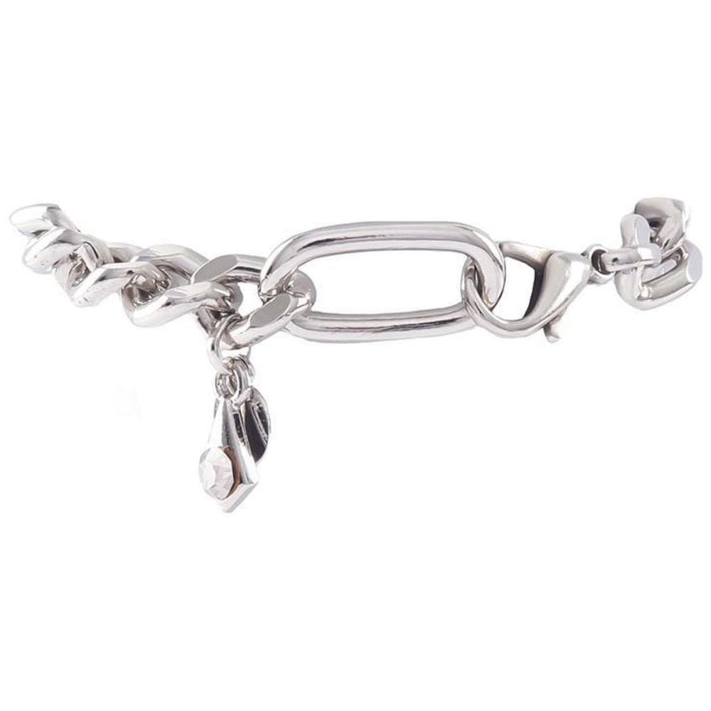 Pulseira Armazem Corrente Pingente Com Cristal Grafite