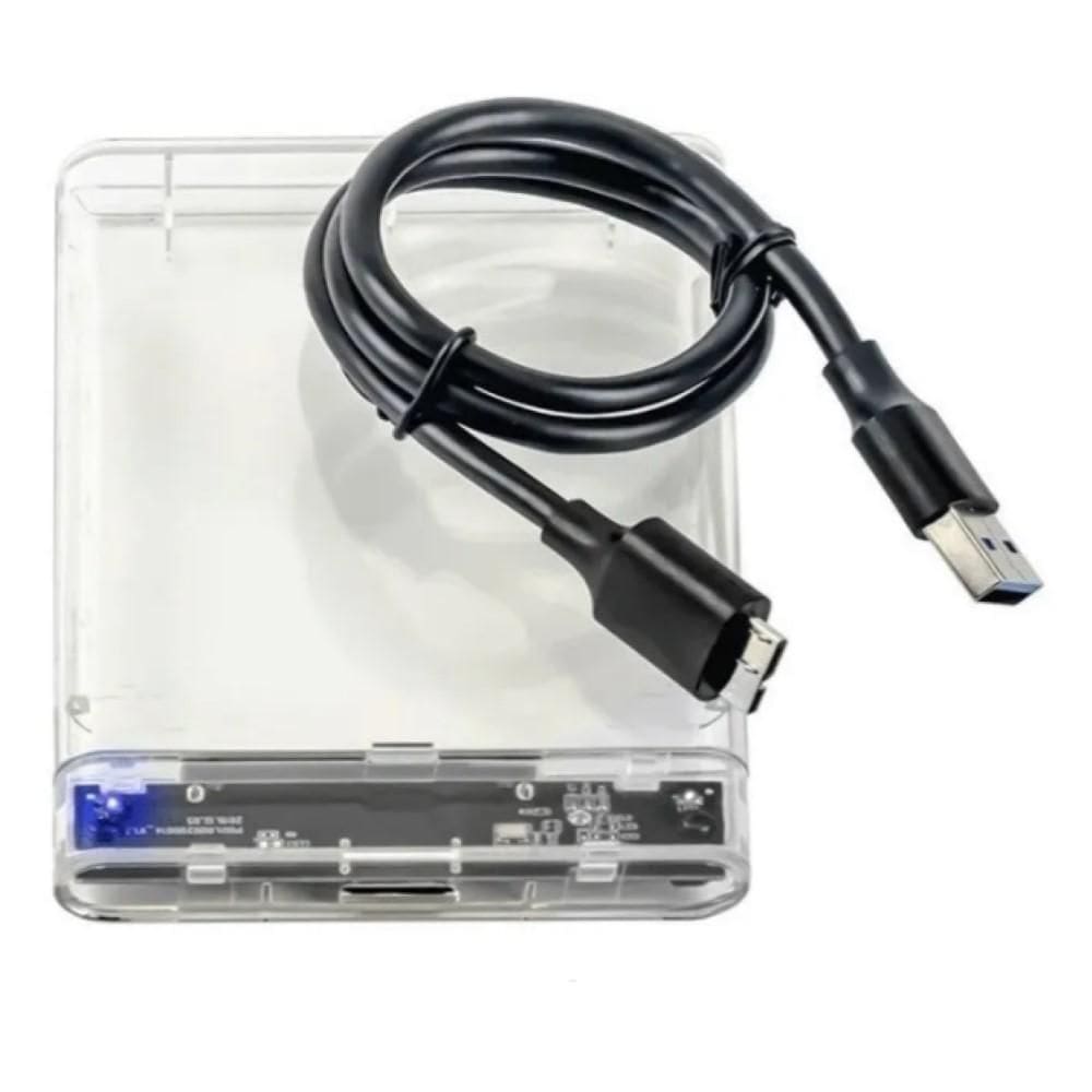 Case Transparente Hd Externo 2.5 E Sata Ssd Usb 3.0 Exbom