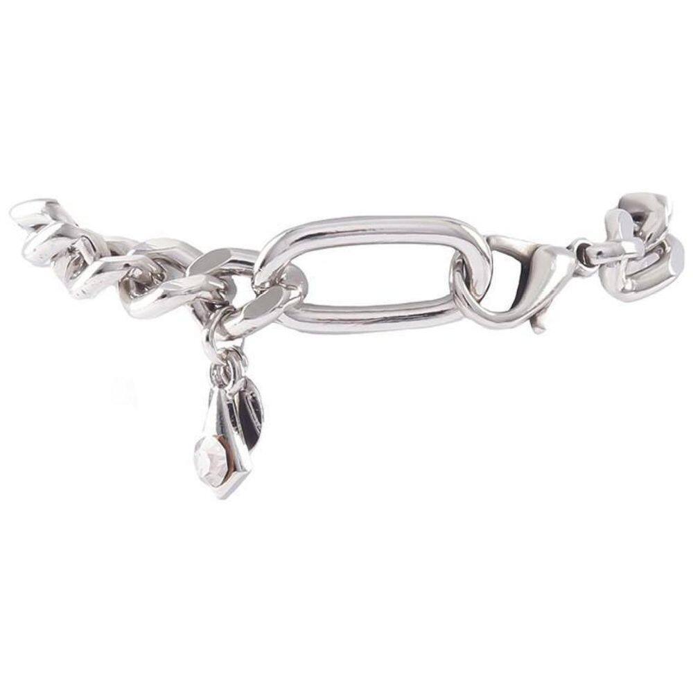 Pulseira Armazem Corrente Pingente Com Cristal Grafite