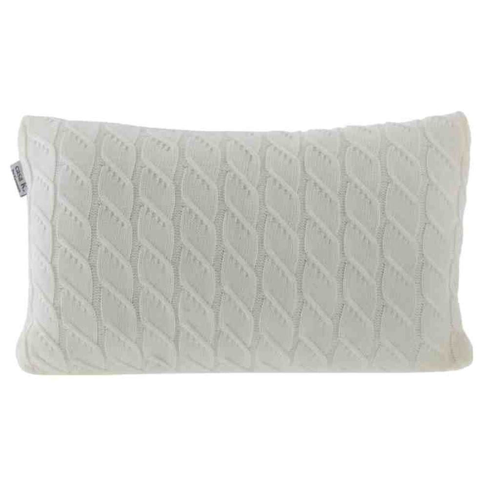 Almofada Rinzeira Tricô Vivat 30x50 Off White Kacyumara