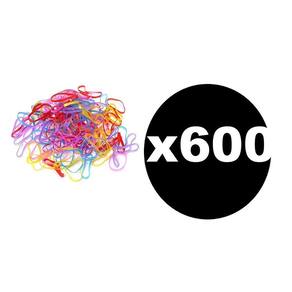 Kit 600 Xuxinhas Elástico Cabelo Silicone Colorida Penteado