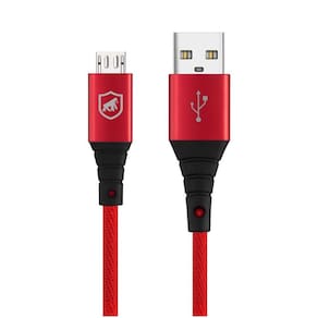 Cabo Tech Proof Vermelho Micro Usb V8  1,2M  - Gshield