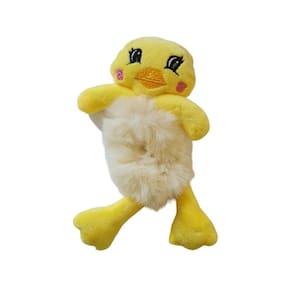 Xuxinha Elástico Pelúcia Bichinho Pintinho Amarelo Infantil