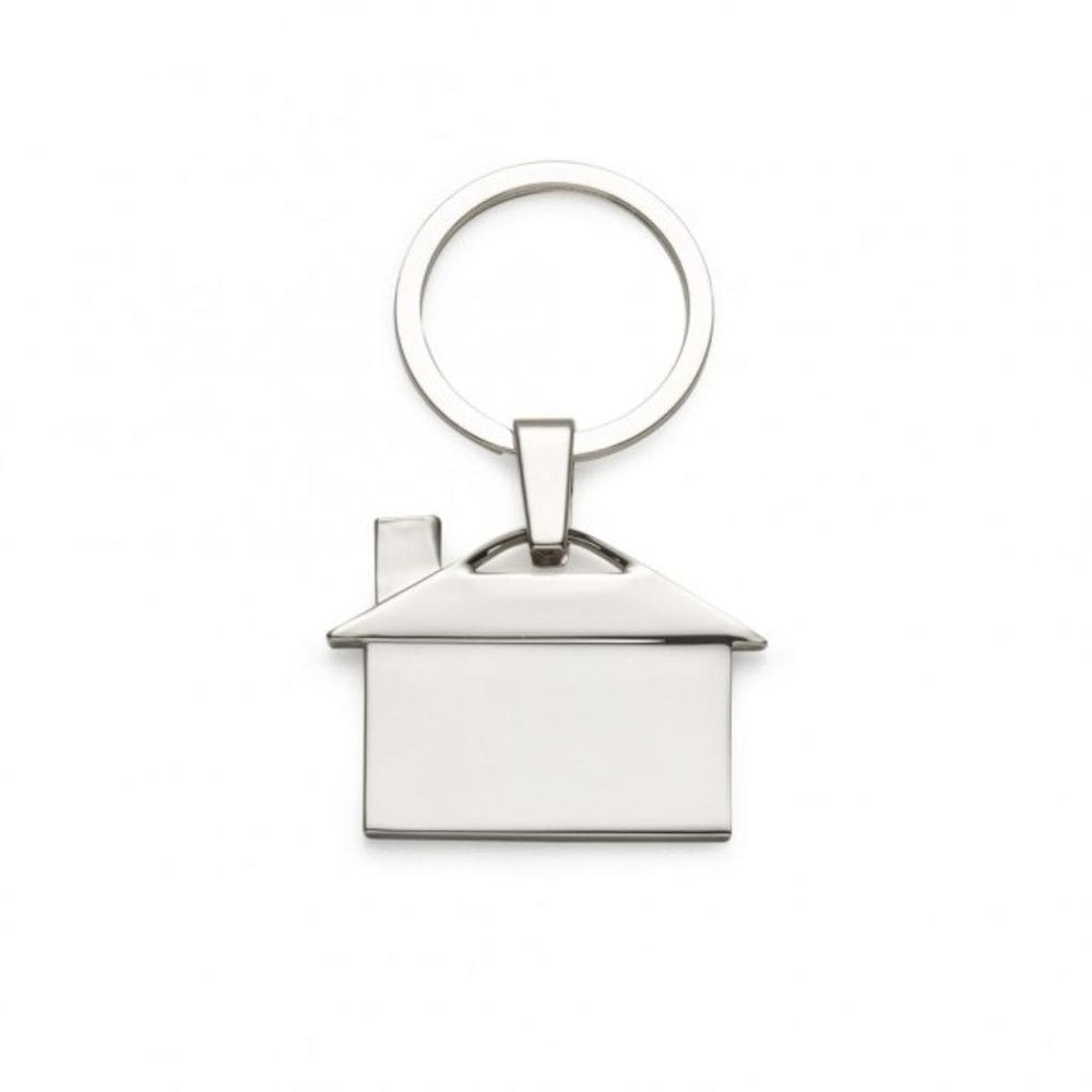 Chaveiro Metal Plaquinha Formato De Casa De Luxo