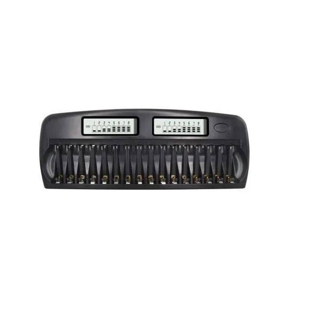 Carregador Bateria Pilha 16 Baias Bi-Volt Aa Aaa Ni-Mh Ni-Cd