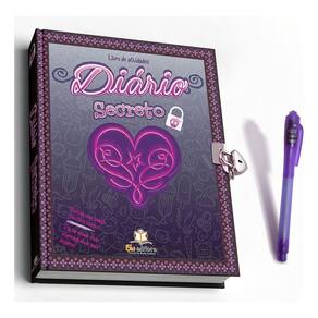 Diário Secreto com Caneta Mágica (Capa preta)