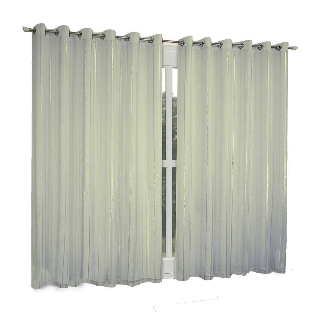 Cortina Rustica Com Voil Listrado 2,7M X 4M - Palha