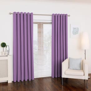 Cortina Lana Lilás Oxford 300X250 Para Sala/Quarto