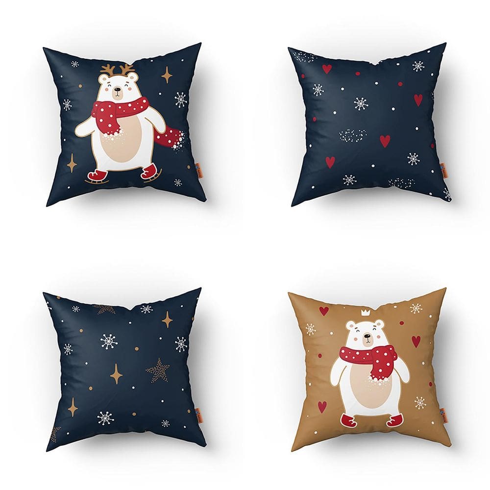 Kit Capas De Almofadas Decorativas Estampadas 30X30Cm 411