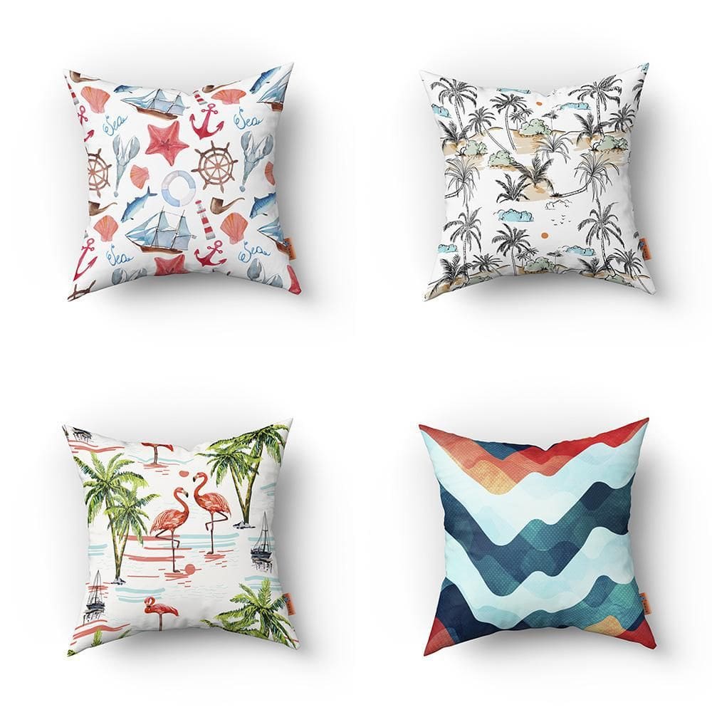 Kit Capas De Almofadas Decorativas Estampadas - 40 X 40 Cm