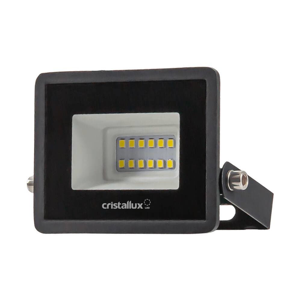 Refletor Preto Led 10W Verde Biv IP66 - Cristallux