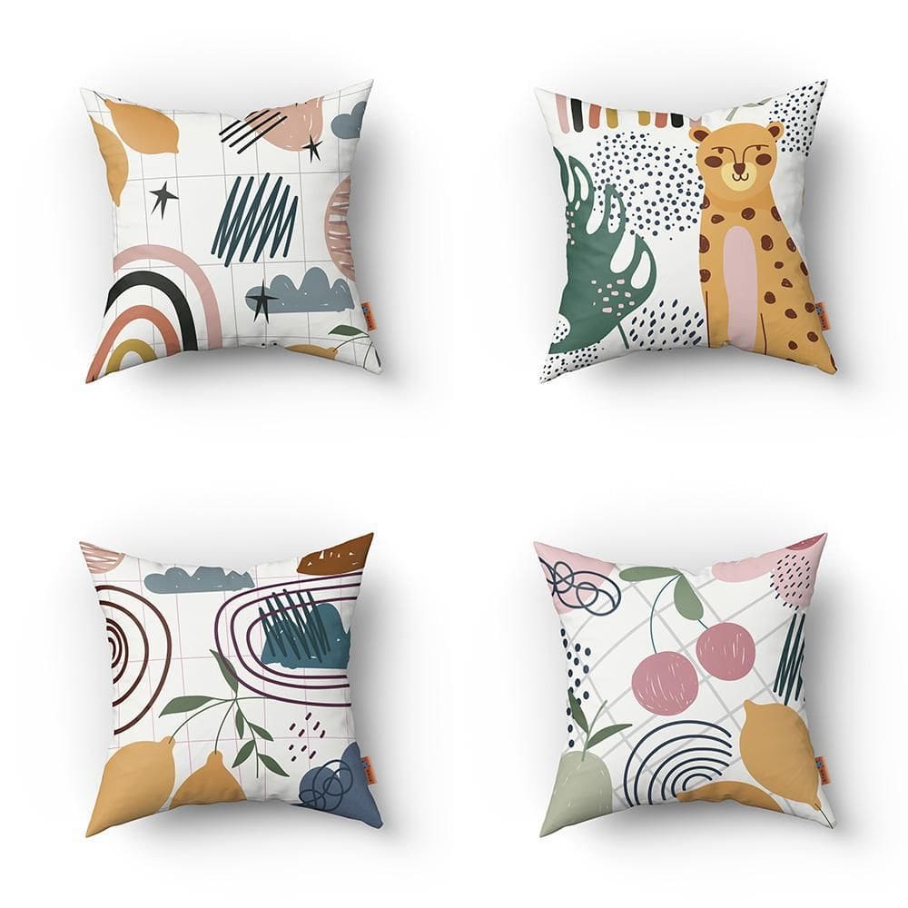 Kit Capas De Almofadas Decorativas Estampadas 30X30Cm 405