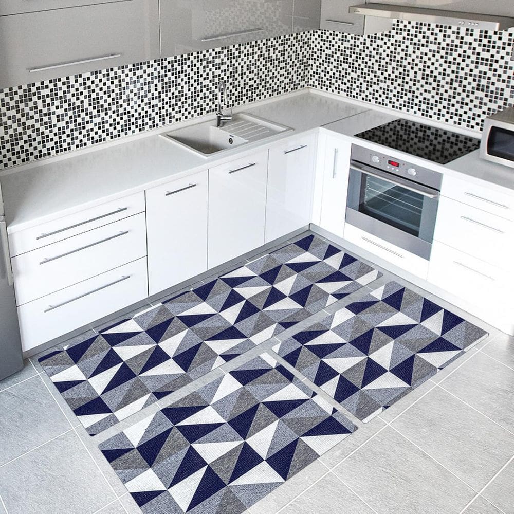 Tapete Cozinha 3 Peças Jacquard Latéx Dallas Marinho