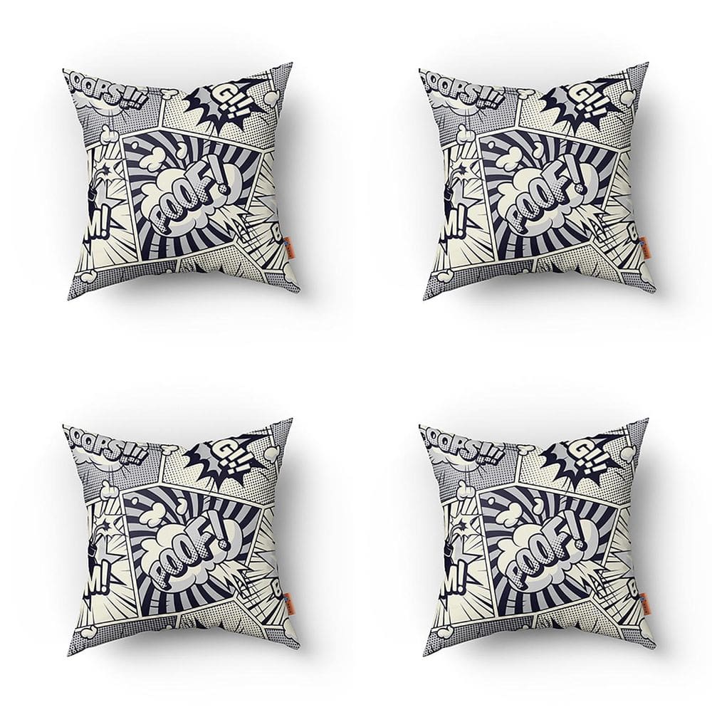 Kit Capas De Almofadas Decorativas Estampadas - 40 X 40 Cm
