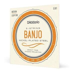 Encordoamento Para Banjo 5 Cordas D`Addario Ej61 Medio