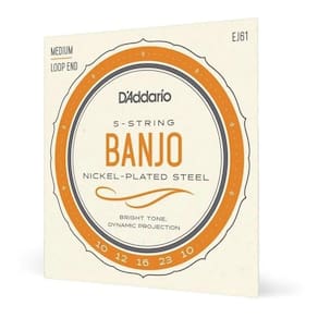 Encordoamento Para Banjo 5 Cordas D`Addario Ej61 Medio