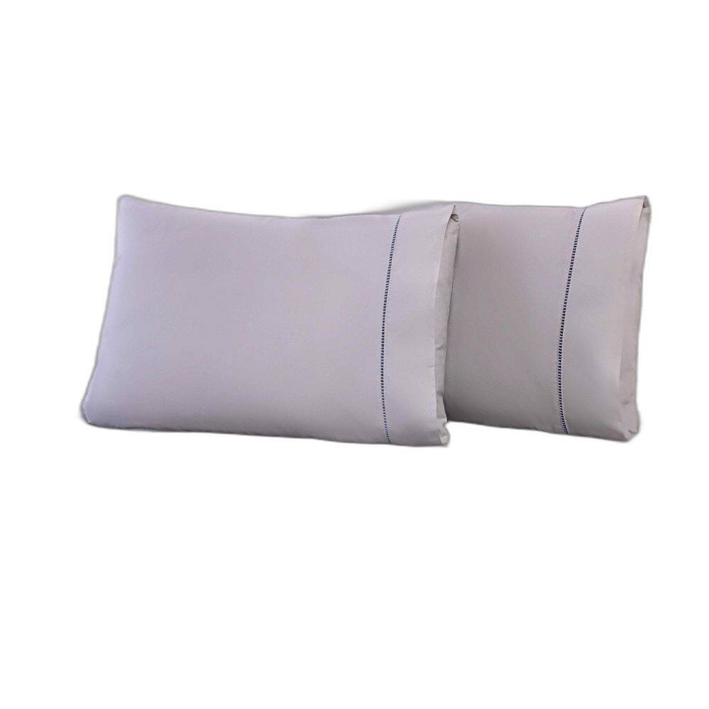 Kit 02 Fronhas 70X50Cm Percal 100% Algodo 300 Fios Ponto
