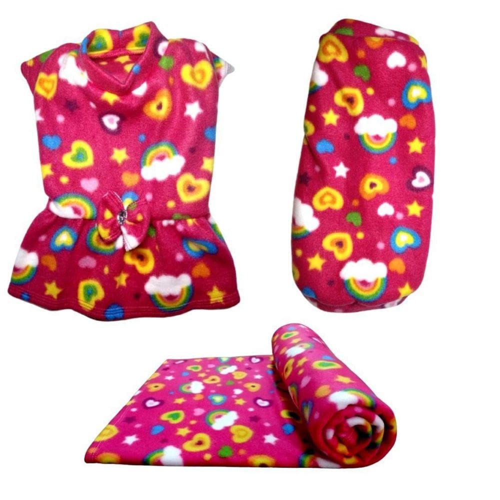 Kit Manta, Vestido E Suéter De Inverno - P