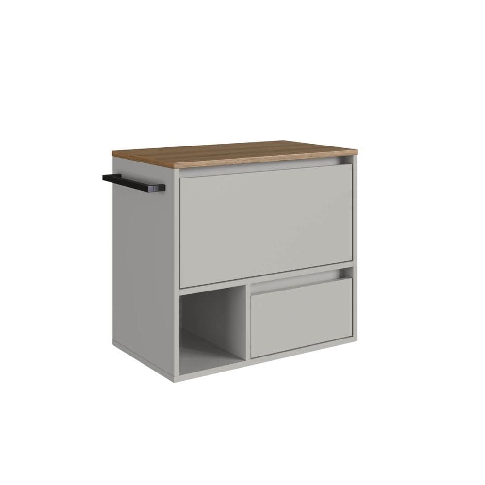 Gabinete Suspenso 60cm Arenas com Nicho Toalheiro e 1 Gaveta BH8050A