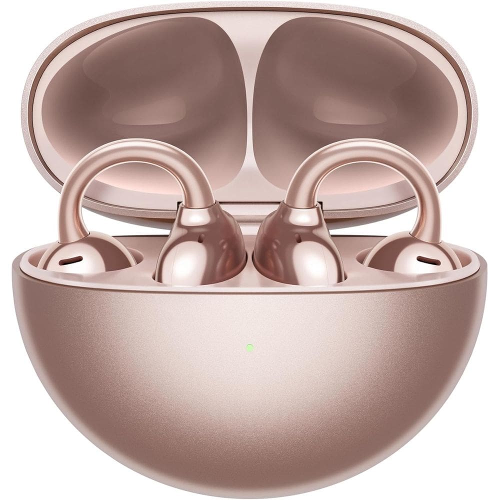 Fone de ouvido sem fio, HUAWEI FreeClip, C-bridge Design, Tecnologia Open-Ear, Reconhecimento Automático de Posição Esquerdo-Direito (Ouro Rosa)