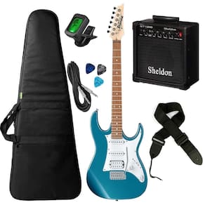 Kit Guitarra Ibanez Gio Grx 40 Azul Hss Metallic Light Blue