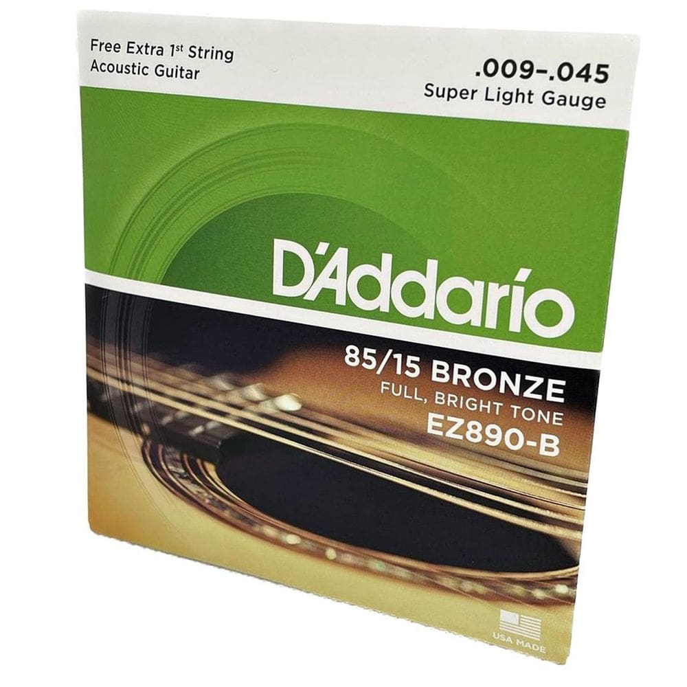 Encordoamento 09-45 D`Addario  Aço Violão Ez890-B
