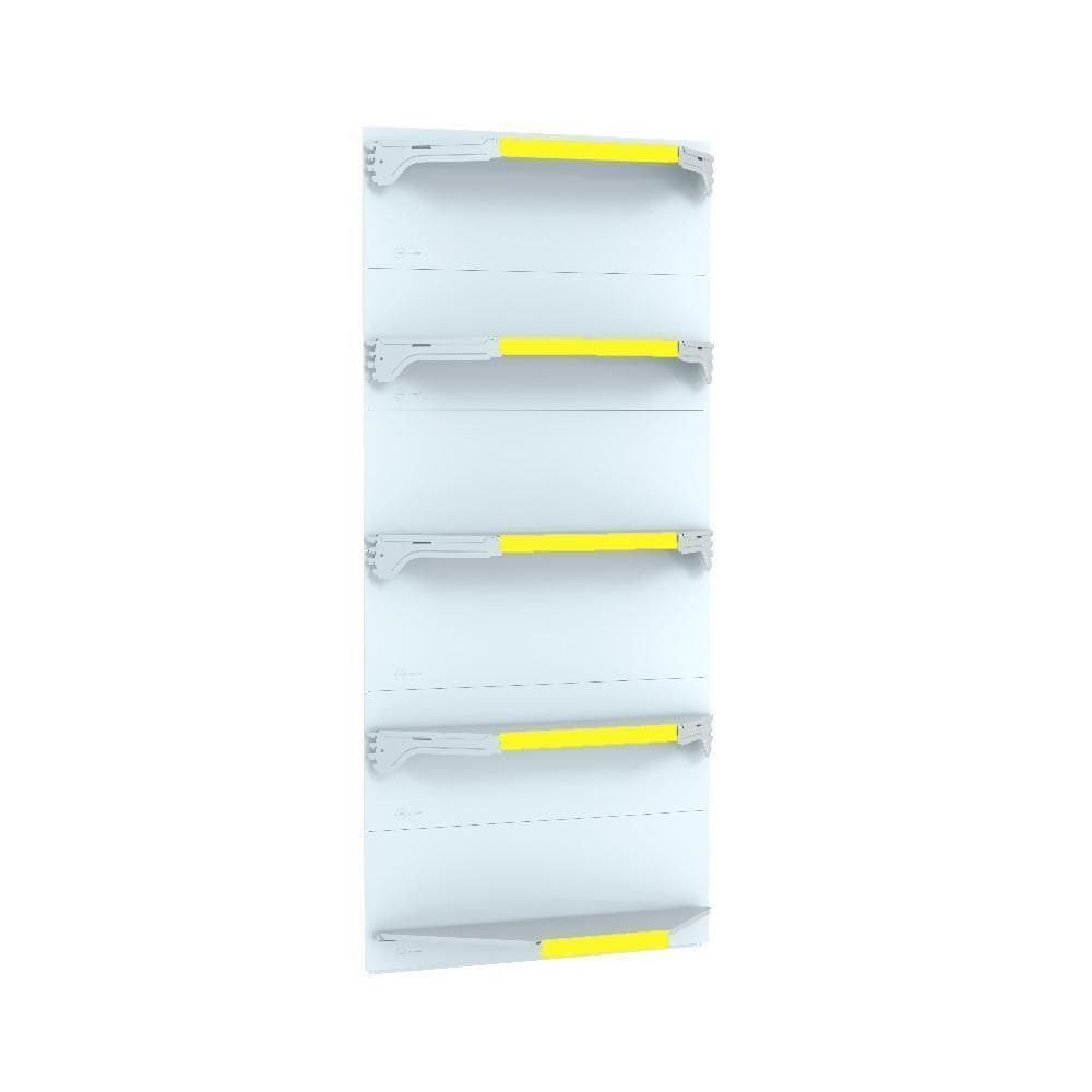 Kit 5 Bandejas Para Gondola Canto 170 Fit 40/60 Branco Pe Am