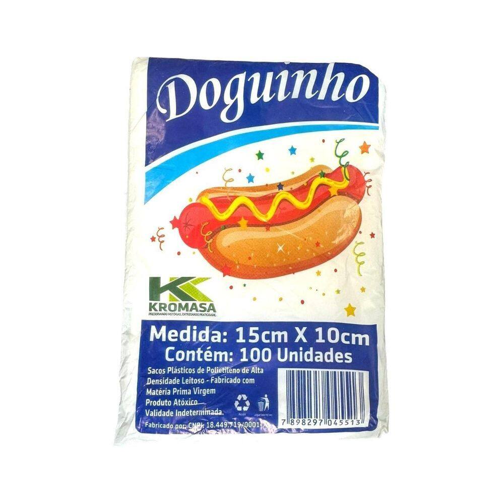 Saco Plástico Pequeno Cachorro Quente 15X10Cm Combo 100Un