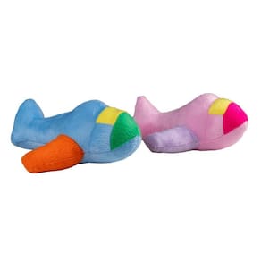 Kit 2 Brinquedos Para Cães - Pelúcias Avião Rosa E Azul