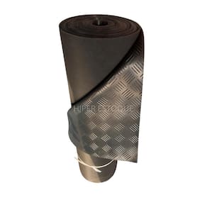 Tapete Piso Borracha Xadrez 3mm 1,0m x 6m Elite Preto