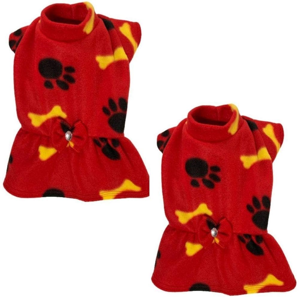 Kit 2 Roupa De Inverno Para Cães E Gatos - Vestido Soft Egg