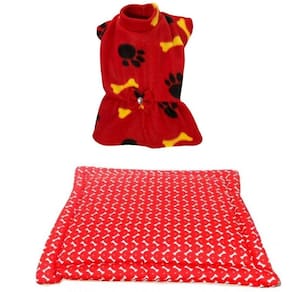 Kit Cães E Gatos - Colchonete M E Vestido De Inverno Gg