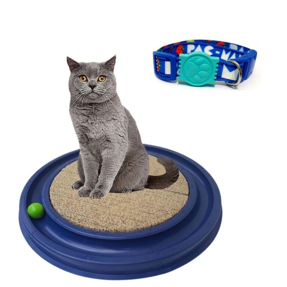Kit De Gato - 1 Arranhador Catmiau E 1 Coleira De Seda.