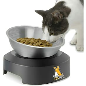 Comedouro E Bebedouro Tigela Inclinação Inox Gatos Cachorros