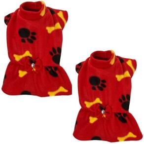 Kit 2 Roupa De Inverno Para Cães E Gatos - Vestido Soft Eg