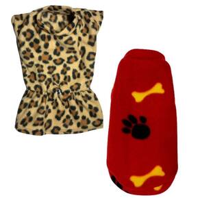 Kit 2 Roupas De Inverno Para Cães E Gato Vestido E Capa M